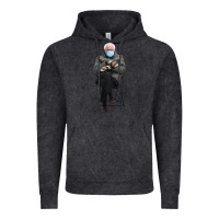 Vintage Black bernie sitting in the cold with mittens meme Vintage Hoodie - artisFamous