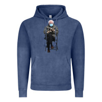 Vintage Denim bernie sitting in the cold with mittens meme Vintage Hoodie - artisFamous