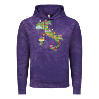 Cloud Purple Italy map Vintage Hoodie - artisFamous