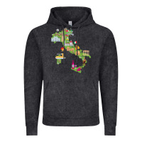 Vintage Black Italy map Vintage Hoodie - artisFamous
