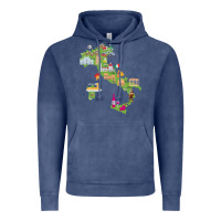 Vintage Denim Italy map Vintage Hoodie - artisFamous