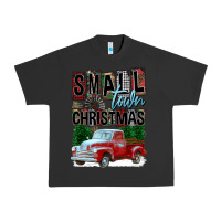 Pigment Black Small Town Christmas Urban Heavy Tee - FaDigitalArtStudio