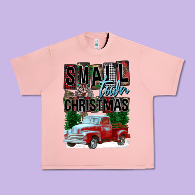 Small Town Christmas Urban Heavy Tee Designed By Fadigitalartstudio