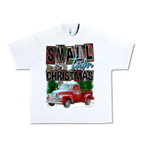 White Small Town Christmas Urban Heavy Tee - FaDigitalArtStudio