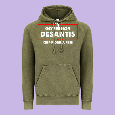 Desantis Governor Keep Florida Free Vintage Hoodie Designed By Artisfamous