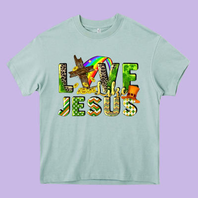 Love Like Jesus Heavy Core Tee Designed By Cowgirlartshop