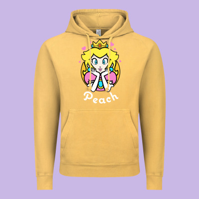 Peach Graphic Vintage Hoodie Designed By Artisfamous