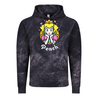 Cloud Black peach graphic Vintage Hoodie - artisFamous