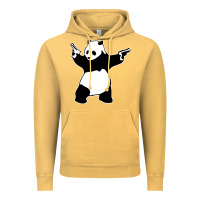 Vintage Mustard banksy panda Vintage Hoodie - artisFamous