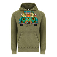 Vintage Olive i love fall truck Vintage Hoodie - artisFamous