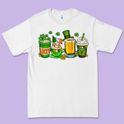 St. Patrick's Day Coffee Cups Premium Tee Designed By Oliviacreatesart