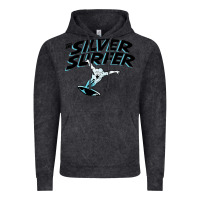 Vintage Black silver surfer Vintage Hoodie - artisFamous