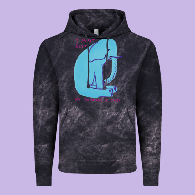 I Must Rest My Rampage Is Over Vintage Hoodie Designed By Artisfamous