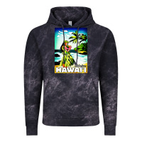 Cloud Black hawaii hula girl Vintage Hoodie - artisFamous