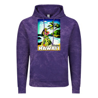 Cloud Purple hawaii hula girl Vintage Hoodie - artisFamous