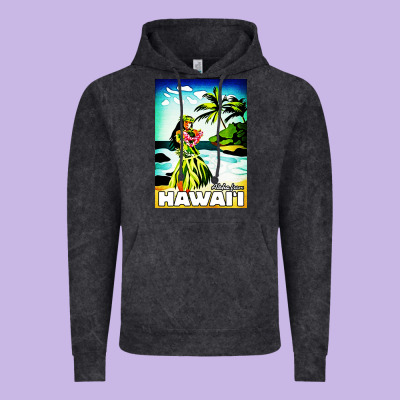 Hawaii Hula Girl Vintage Hoodie Designed By Artisfamous