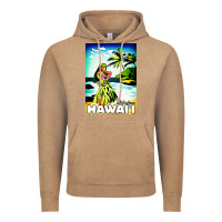 Vintage Coffee hawaii hula girl Vintage Hoodie - artisFamous