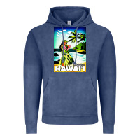 Vintage Denim hawaii hula girl Vintage Hoodie - artisFamous