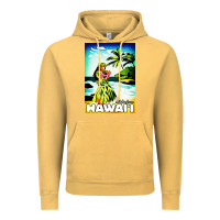 Vintage Mustard hawaii hula girl Vintage Hoodie - artisFamous