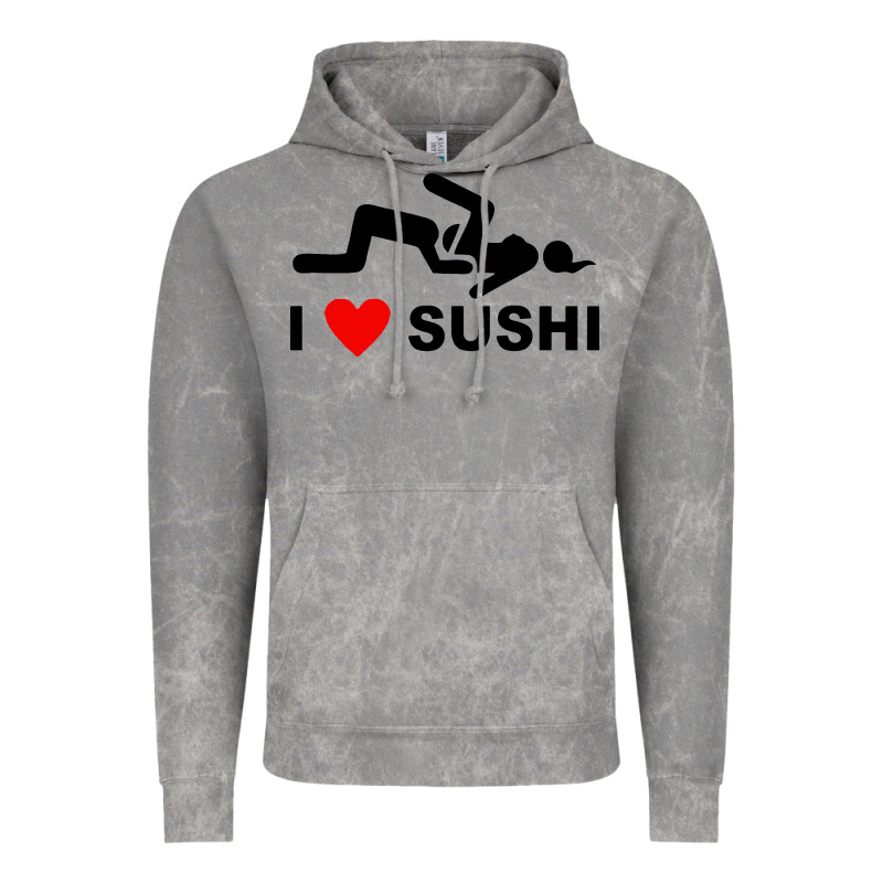 I Love Sushi Funny Vintage Hoodie by artisFamous | Teevron
