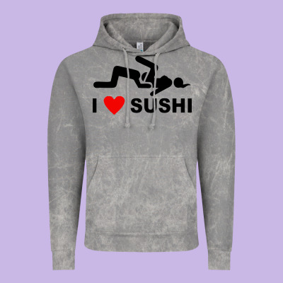 I Love Sushi Funny Vintage Hoodie Designed By Artisfamous