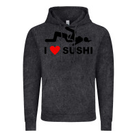 Vintage Black i love sushi funny Vintage Hoodie - artisFamous
