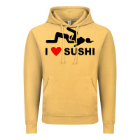 Vintage Mustard i love sushi funny Vintage Hoodie - artisFamous