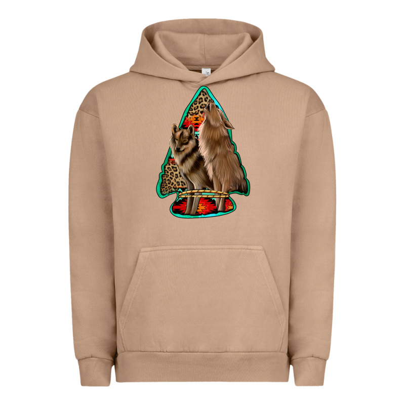 Howling Wolves Arrowhead Urban Hoodie by Jasminsmagicworld | Teevron