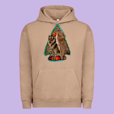 Howling Wolves Arrowhead Urban Hoodie Designed By Jasminsmagicworld