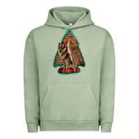 Pigment Oil Green howling wolves arrowhead Urban Hoodie - Jasminsmagicworld