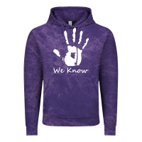 Cloud Purple skyrim dark brotherhood we know hand novelty kids mens womens t shirt Vintage Hoodie - artisFamous