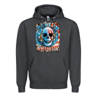 Smoke made in america skull Zipper Hoodie - JahusDesignShop