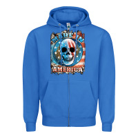 True Royal made in america skull Zipper Hoodie - JahusDesignShop