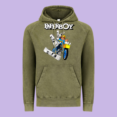Paperboy Vintage Hoodie Designed By Artisfamous