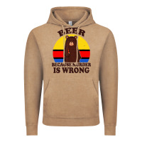 Vintage Coffee funny beer because murder is wrong for drinking men lover Vintage Hoodie - artisFamous