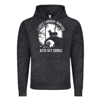 Vintage Black i love horror movies and my corgi funny corgi Vintage Hoodie - artisFamous