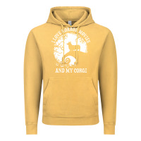 Vintage Mustard i love horror movies and my corgi funny corgi Vintage Hoodie - artisFamous