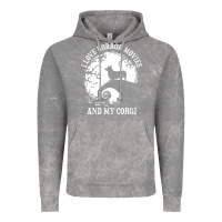 Cloud Rock i love horror movies and my corgi funny corgi Vintage Hoodie - artisFamous