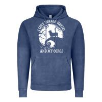 Vintage Denim i love horror movies and my corgi funny corgi Vintage Hoodie - artisFamous