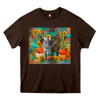 Chocolate Brown fall heifer cows Heavy Core Tee - RanaPortraitStore