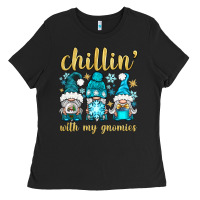 Black chillin' with my gnomies Ladies Tee - BundleAndBundleShop