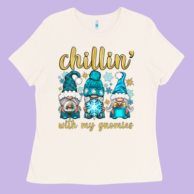 Chillin' With My Gnomies Ladies Tee Designed By Bundleandbundleshop