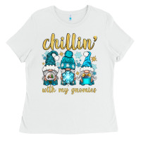 White chillin' with my gnomies Ladies Tee - BundleAndBundleShop