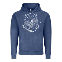 Vintage Denim a.ca.di.a national park 1916 mai.ne bar harbor t sh Vintage Hoodie - artisFamous