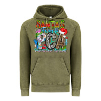 Vintage Olive Santas Favorite PCA Patient Care Assistant Vintage Hoodie - CowhideDigitalArt