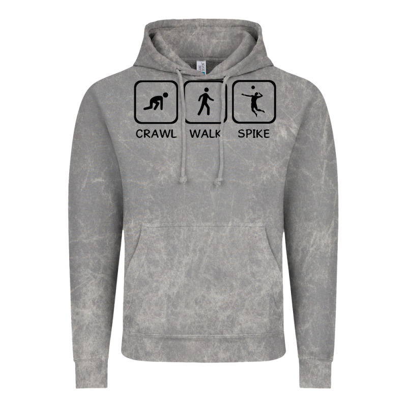 Crawl Walk Spike Volleyball Vintage Hoodie by artisFamous | Teevron