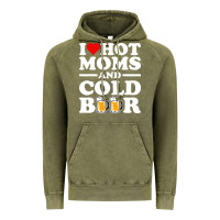Vintage Olive i love heart hot moms cold beer funny adult drinking joke Vintage Hoodie - artisFamous