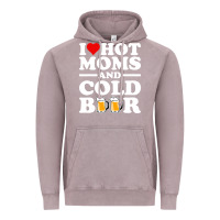 Vintage Zinc i love heart hot moms cold beer funny adult drinking joke Vintage Hoodie - artisFamous