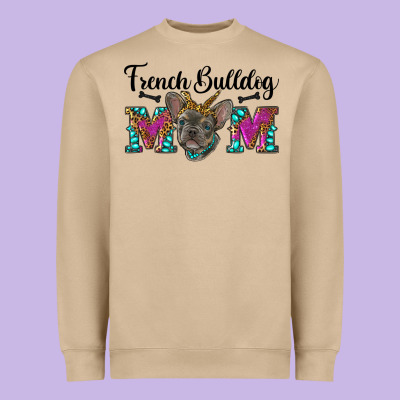 French Bulldog Mom Heavyweight Sweatshirt Designed By Ranaportraitstore