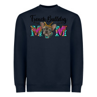 Navy french bulldog mom Heavyweight Sweatshirt - RanaPortraitStore